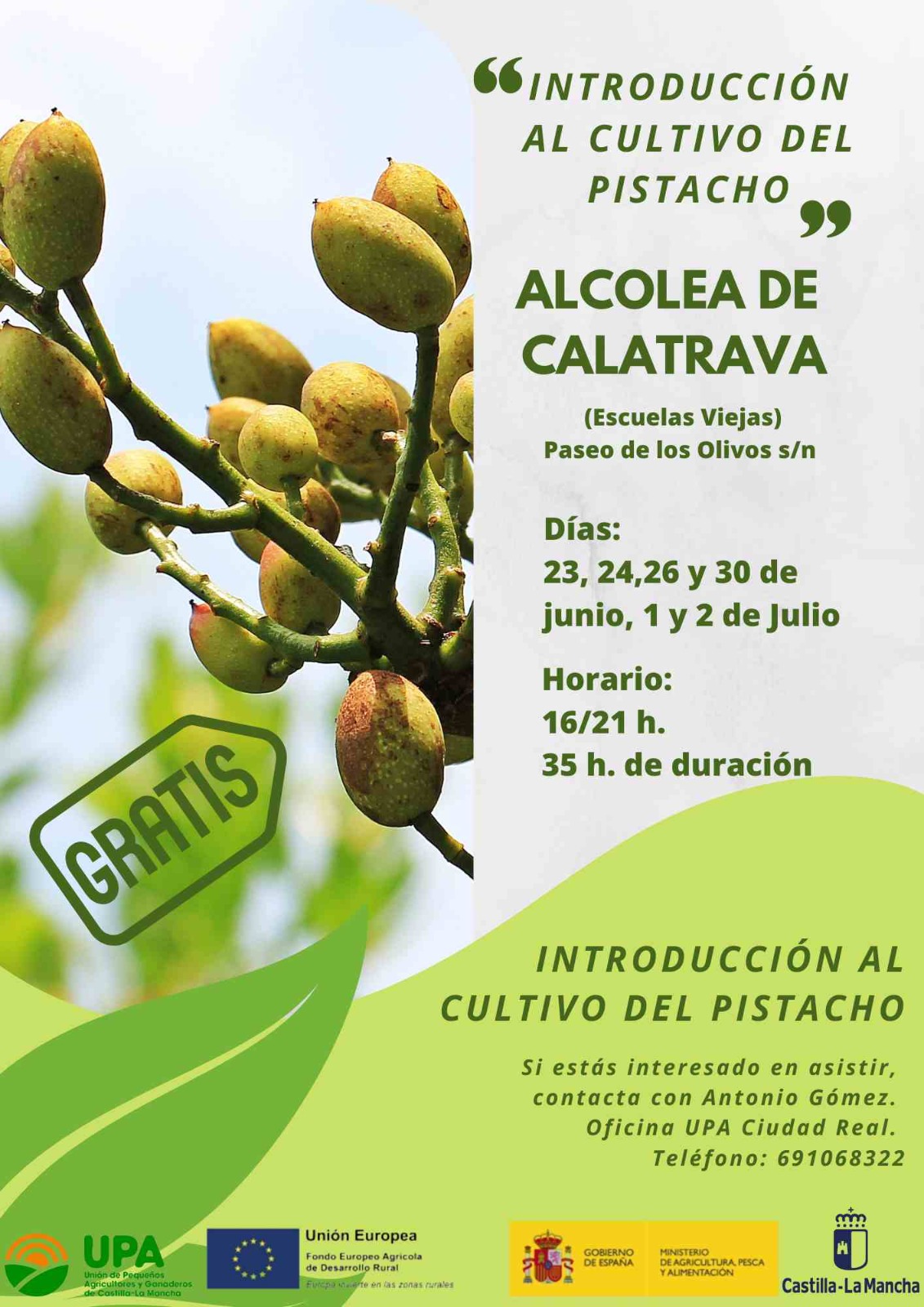 Curso gratuito "Introducción al cultivo del pistacho"