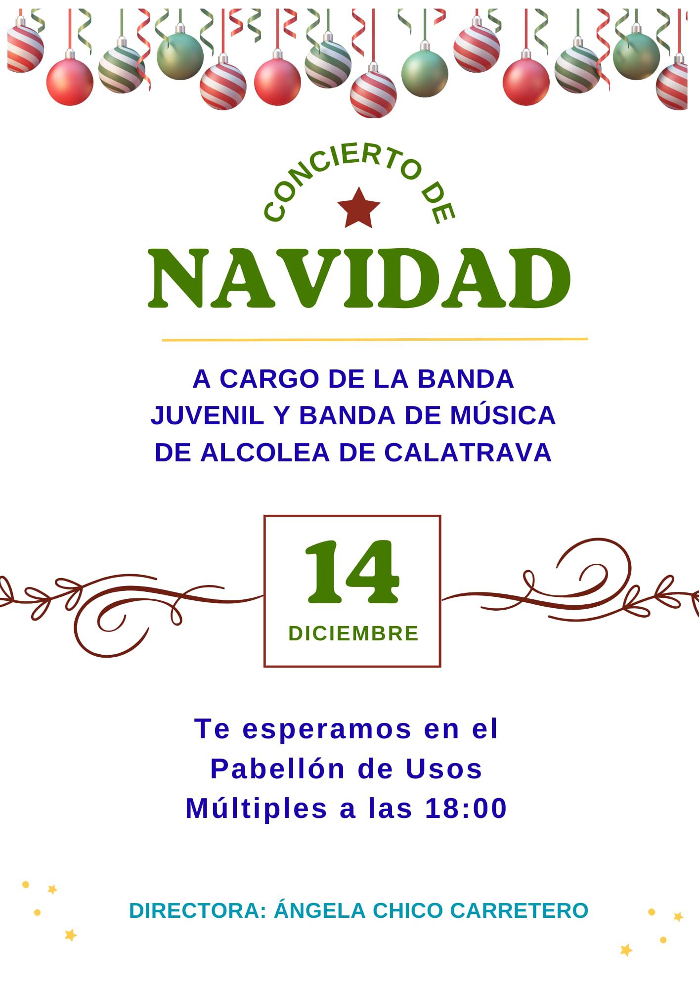 Concierto de Navidad a cargo de la Banda Juvenil y Banda de Música de Alcolea de Cva