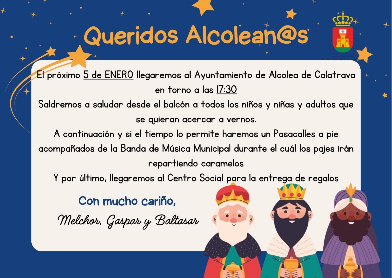 Entrega de Regalos por sus Majestades de Oriente