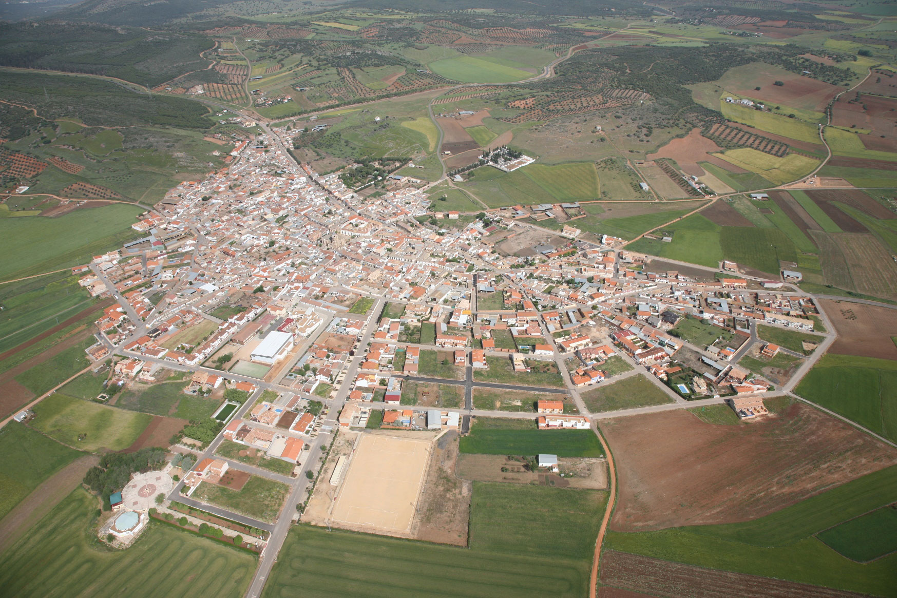 Vista aerea. Ayuntamiento de Alcolea de Calatrava